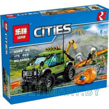 Конструктор Lepin 02002 Грузовик исследователей вулканов (175 деталей)